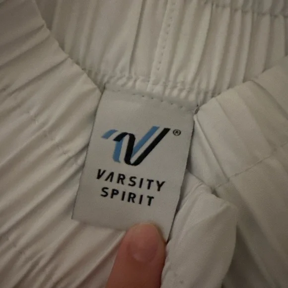 Varsity Women's White Athletic Shorts - Picture 2 of 2